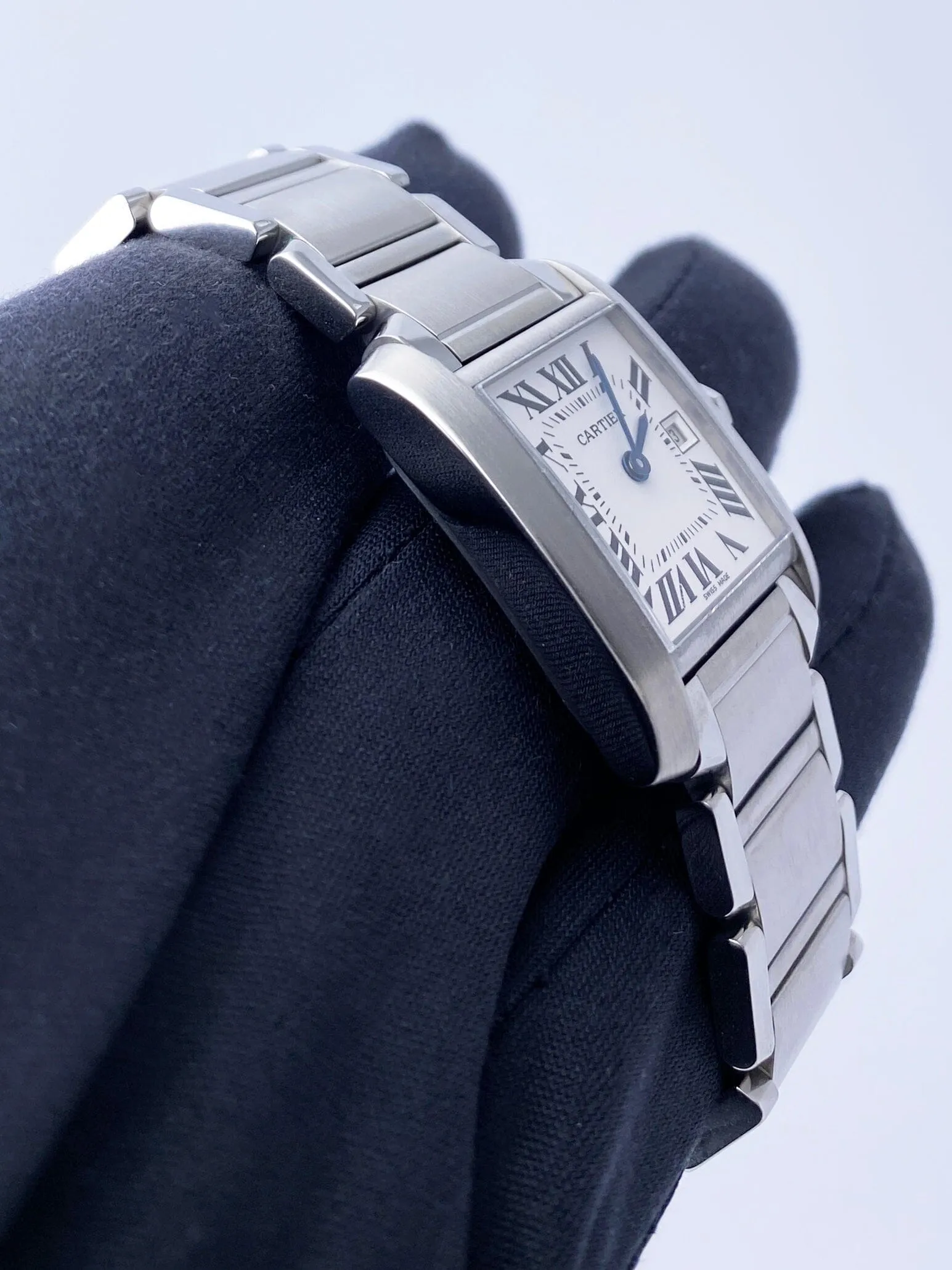 Cartier Tank Francaise W51011Q3 Stainless Steel Midsize Ladies Watch