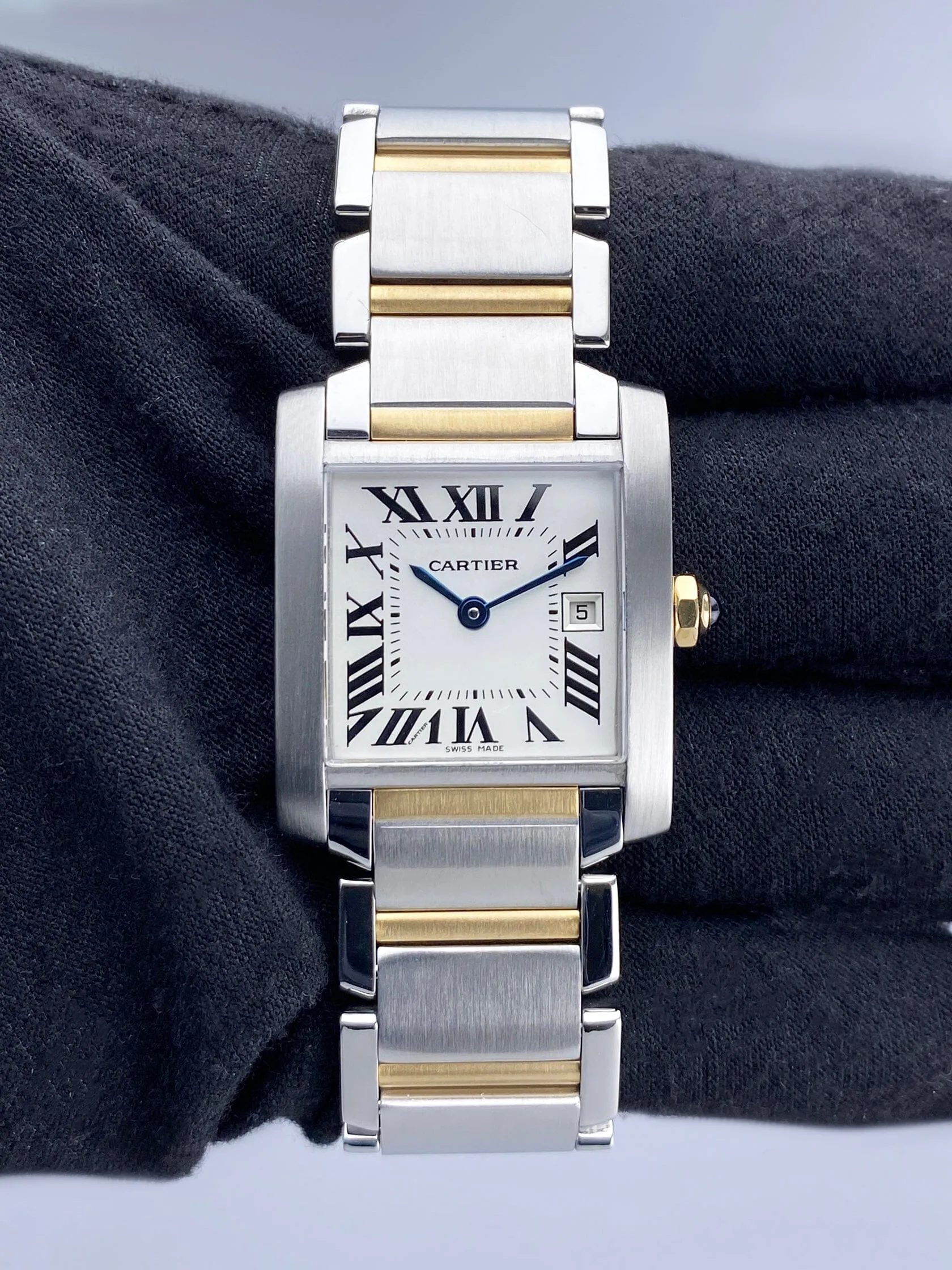 Cartier Tank Francaise W51012Q4 Two Tone Midsize Ladies Watch