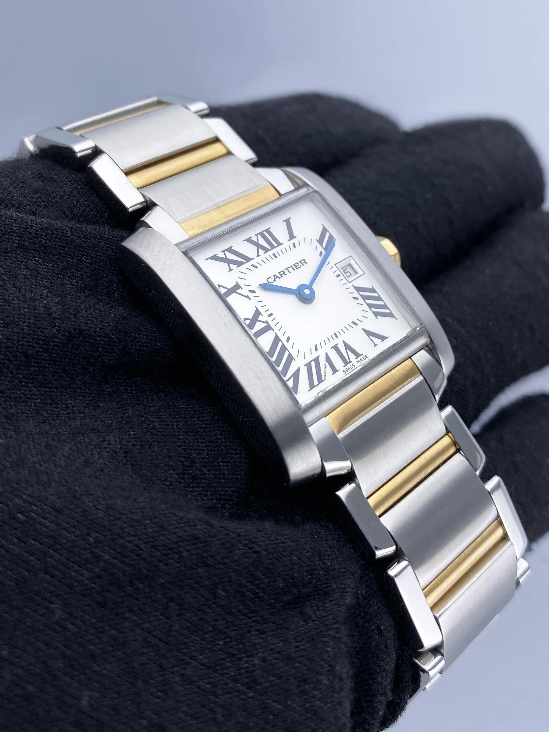 Cartier Tank Francaise W51012Q4 Two Tone Midsize Ladies Watch