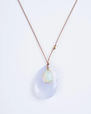 chalcedony and opal necklace