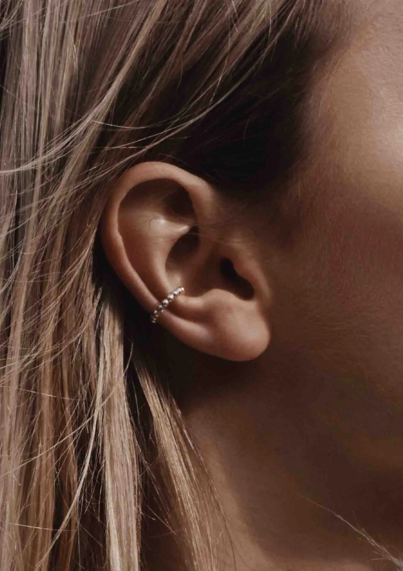 Champagne Ear Cuff Silver