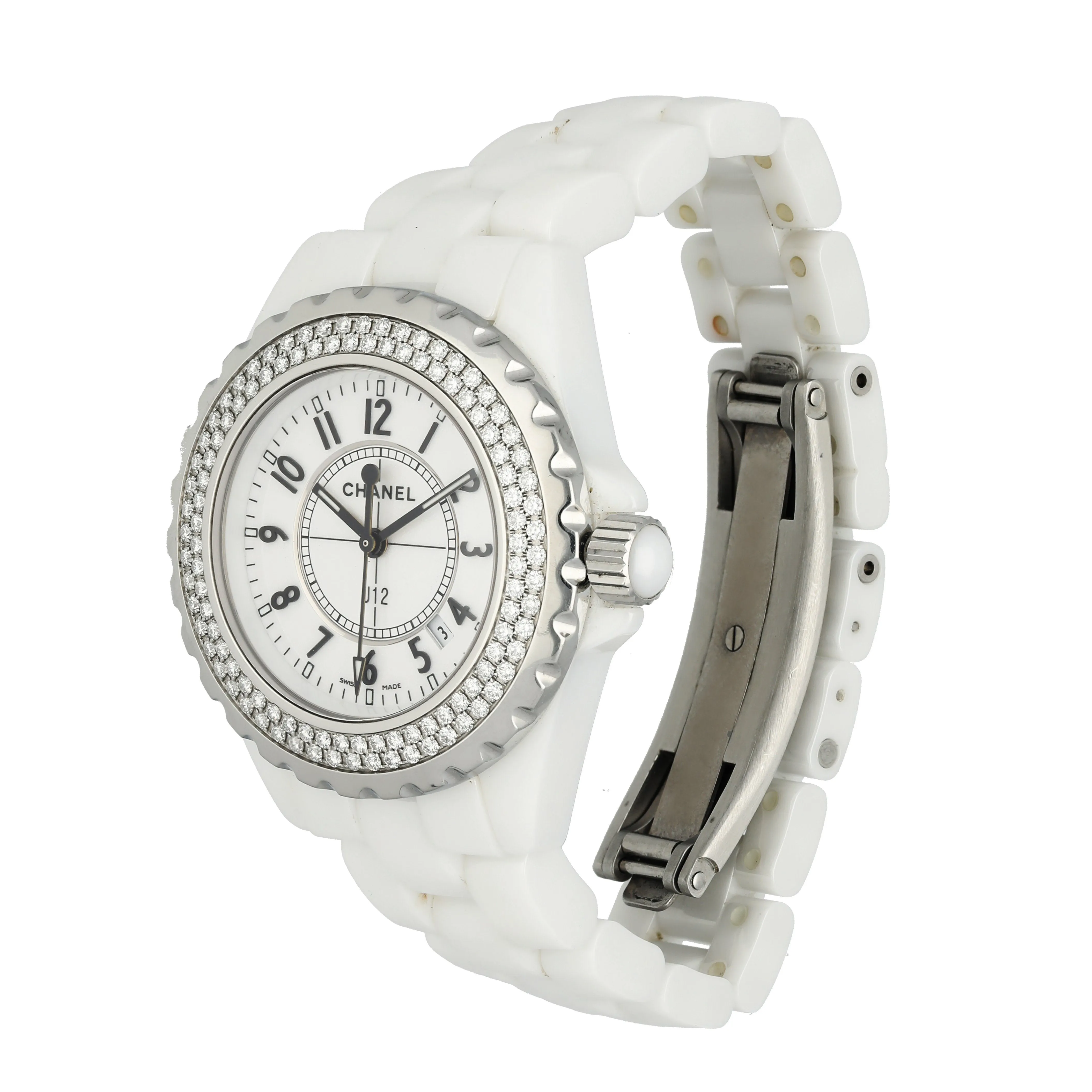 Chanel J12 Diamond Bezel H0969 Ceramic Ladies Watch