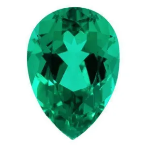 Chatham Lab-Grown Pear Emerald Stone Size