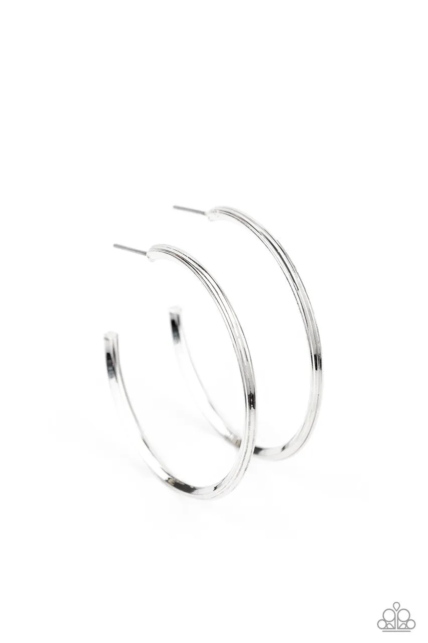 Chic as Can Be Silver Paparazzi Earrings