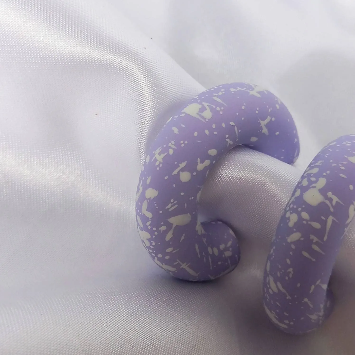 Chunky Purple Speckled Hoop Earrings - Purple Earrings,Chunky Hoop Earrings,Purple Earrings In The UK,Hoop Earrings In The UK,Lilac Earrings
