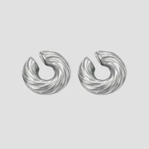 Chunky Swirl Steel Ear Cuff Set