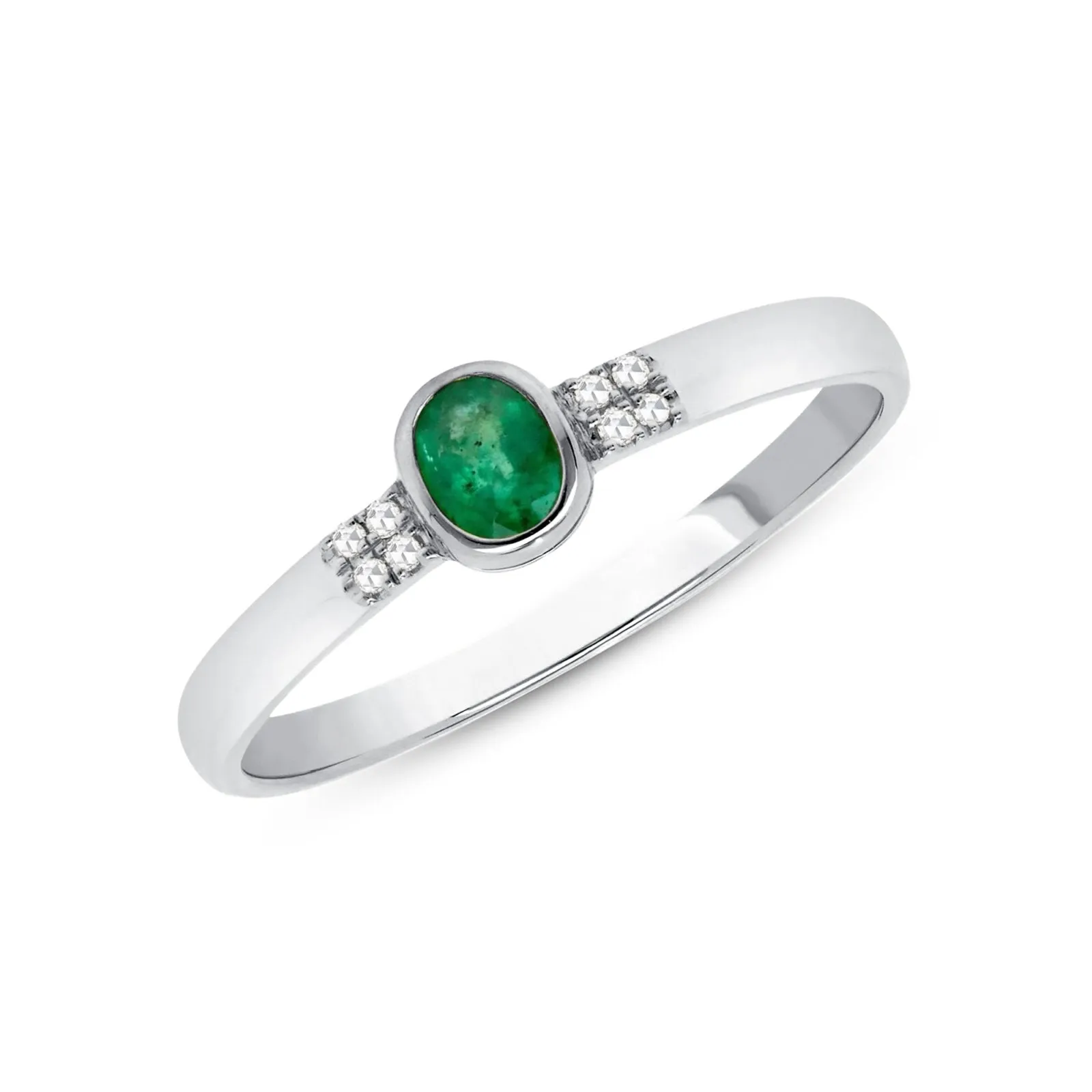 Circle Emerald Ring