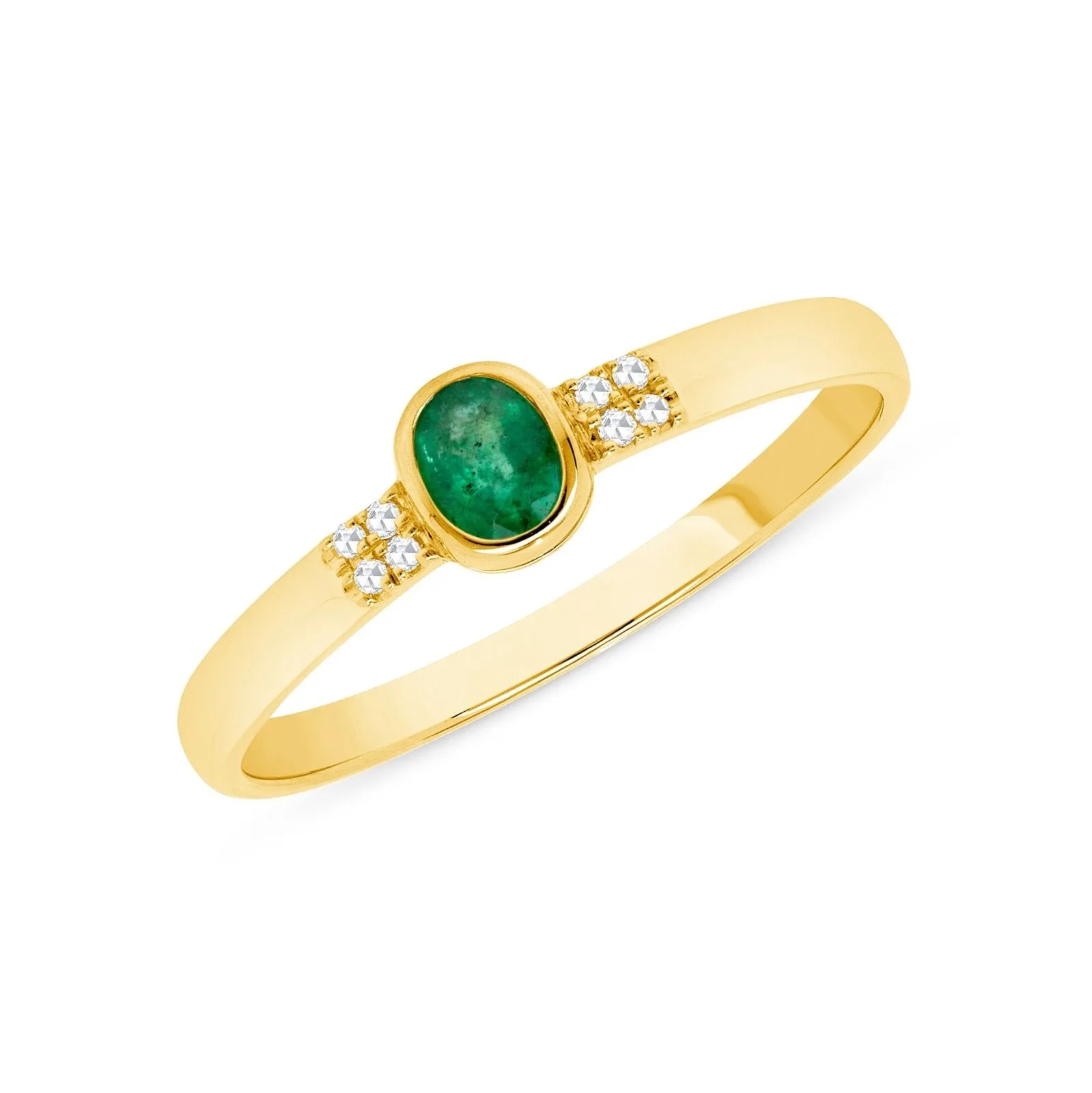 Circle Emerald Ring