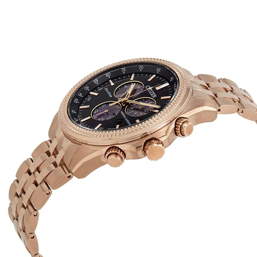 Citizen Brycen Perpetual Chronograph Eco-Drive Black Dial Men's Watch BL5563-58E