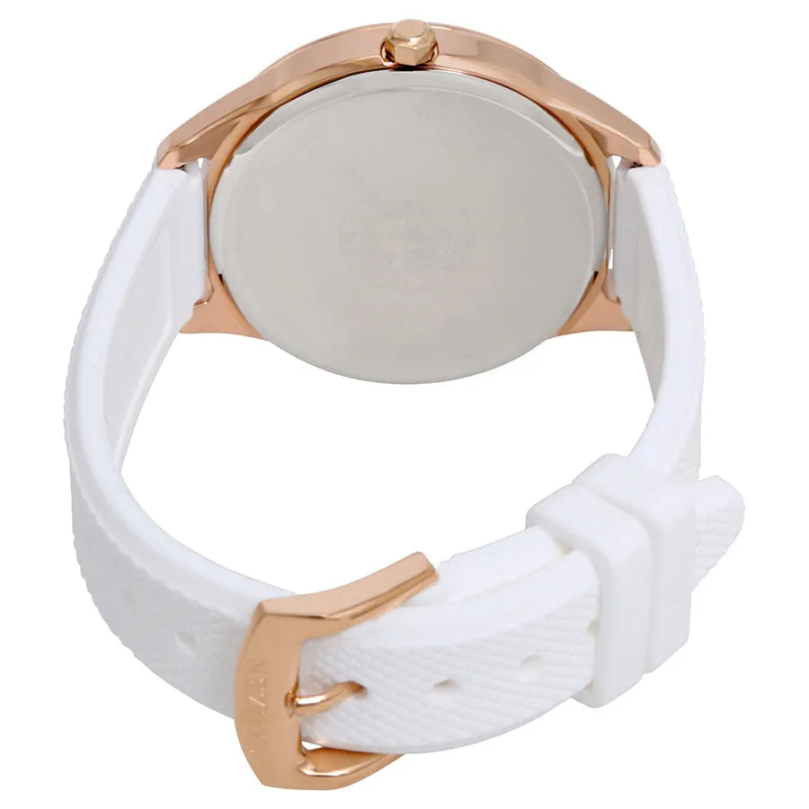 Citizen Chandler Eco-Drive Silver Dial White Silicone Ladies Watch FE6103-00A