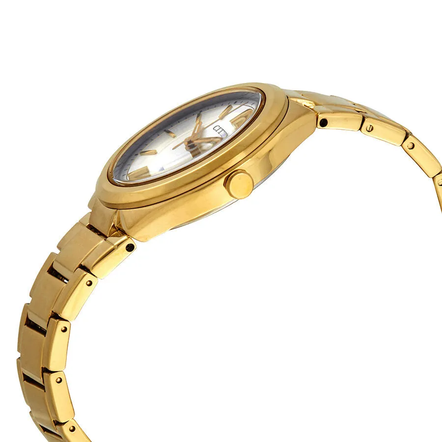 Citizen Chandler Silver Dial Yellow Gold-tone Ladies Watch FE6022-85A
