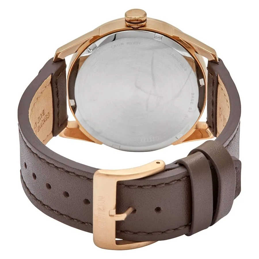 Citizen Drive Brown Dial Dark Brown Leather Men's Watch AW0083-08X