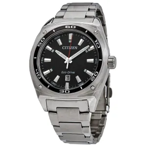 Citizen Eco-Drive Black Dial Stainless Steel Men's Watch AW1040-56E