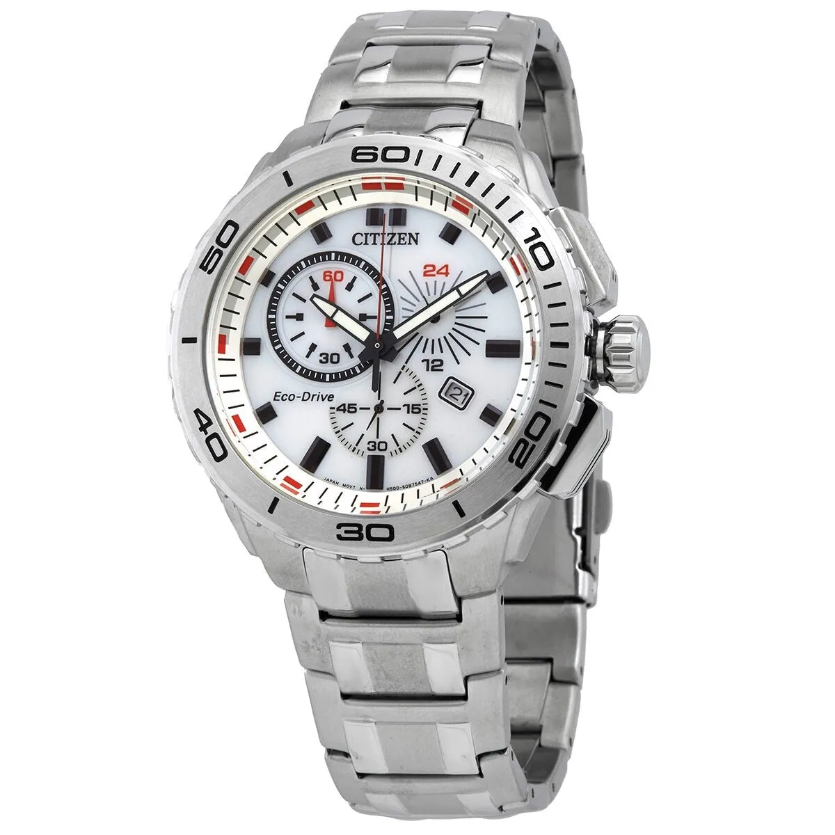Citizen Eco-Drive White Dial Stainless Steel Men's Watch AT0960-52A