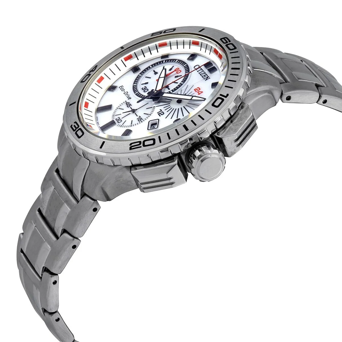 Citizen Eco-Drive White Dial Stainless Steel Men's Watch AT0960-52A