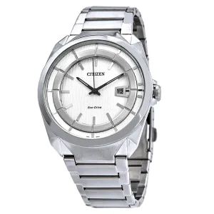 Citizen Eco-Drive White Dial Stainless Steel Men's Watch AW1010-57B