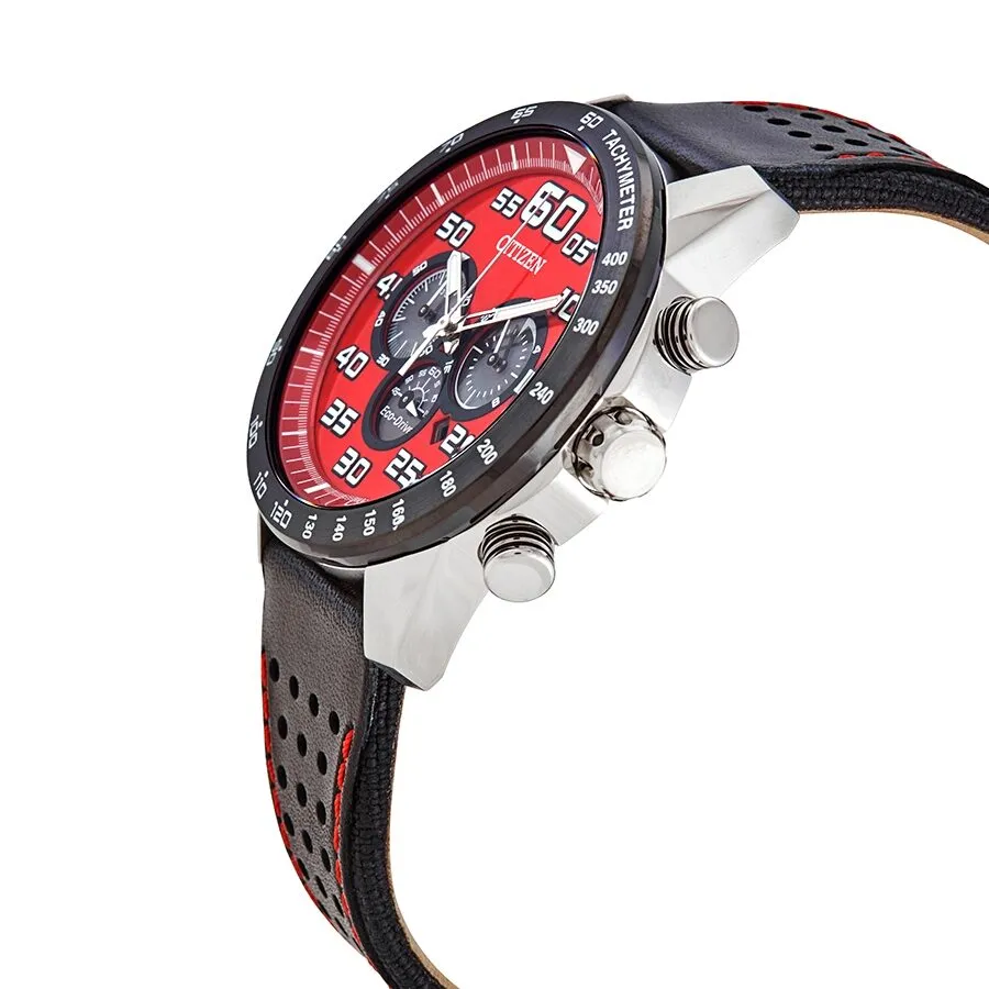 Citizen Primo Chronograph Quartz Red Dial Men's Watch CA4430-01X