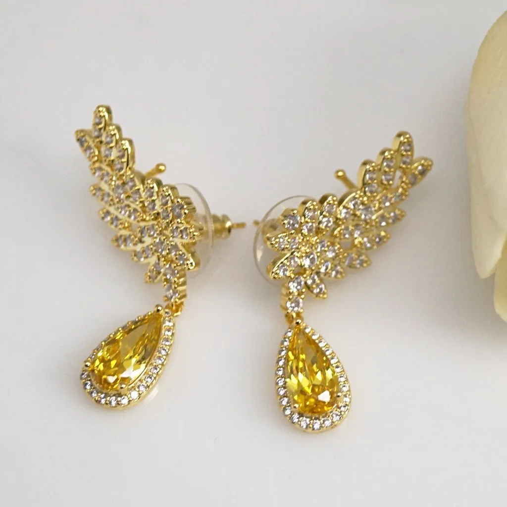 Citrine Cuffs & Dangle Earrings