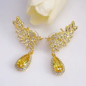 Citrine Cuffs & Dangle Earrings
