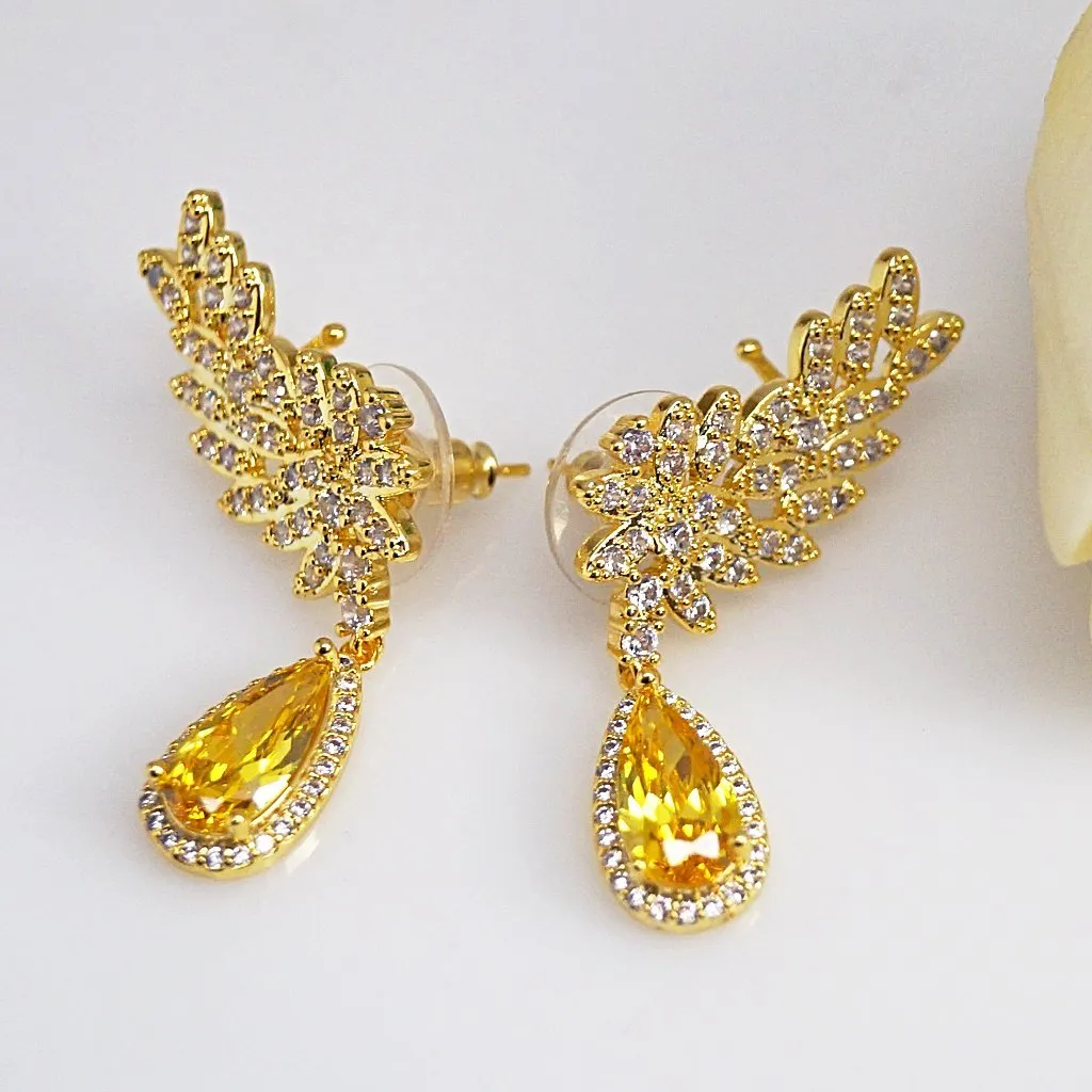 Citrine Cuffs & Dangle Earrings