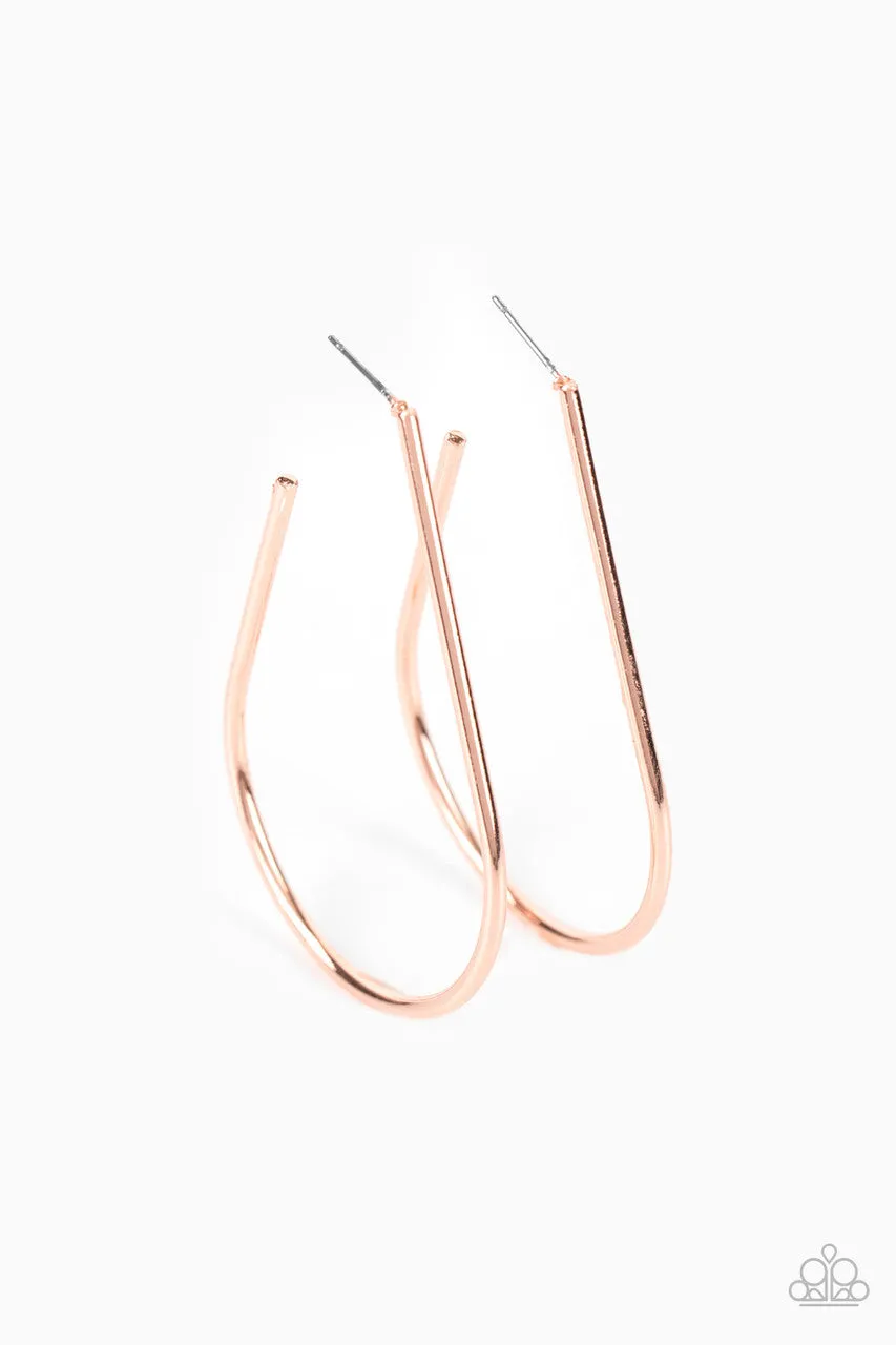 City Curves Copper Paparazzi Earrings