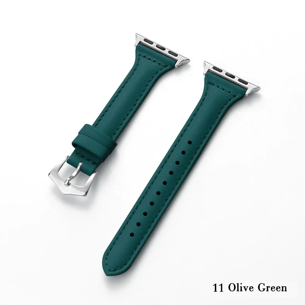 Classic Chic Leather Bracelets for Apple Watch