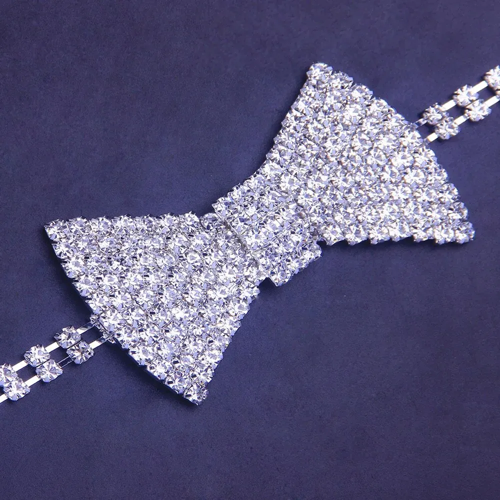 Classic Crystal Bow Choker Necklace
