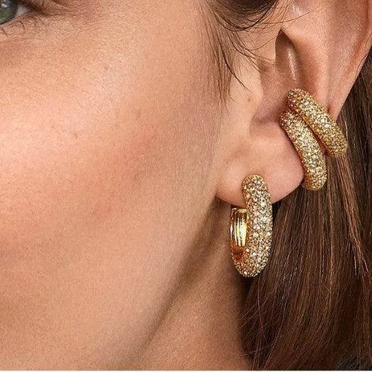 Colorful Jeweled Rhinestone Max Ear Cuffs