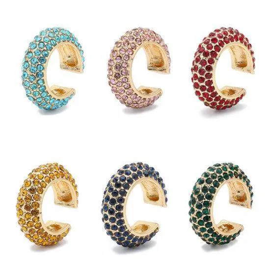 Colorful Jeweled Rhinestone Max Ear Cuffs