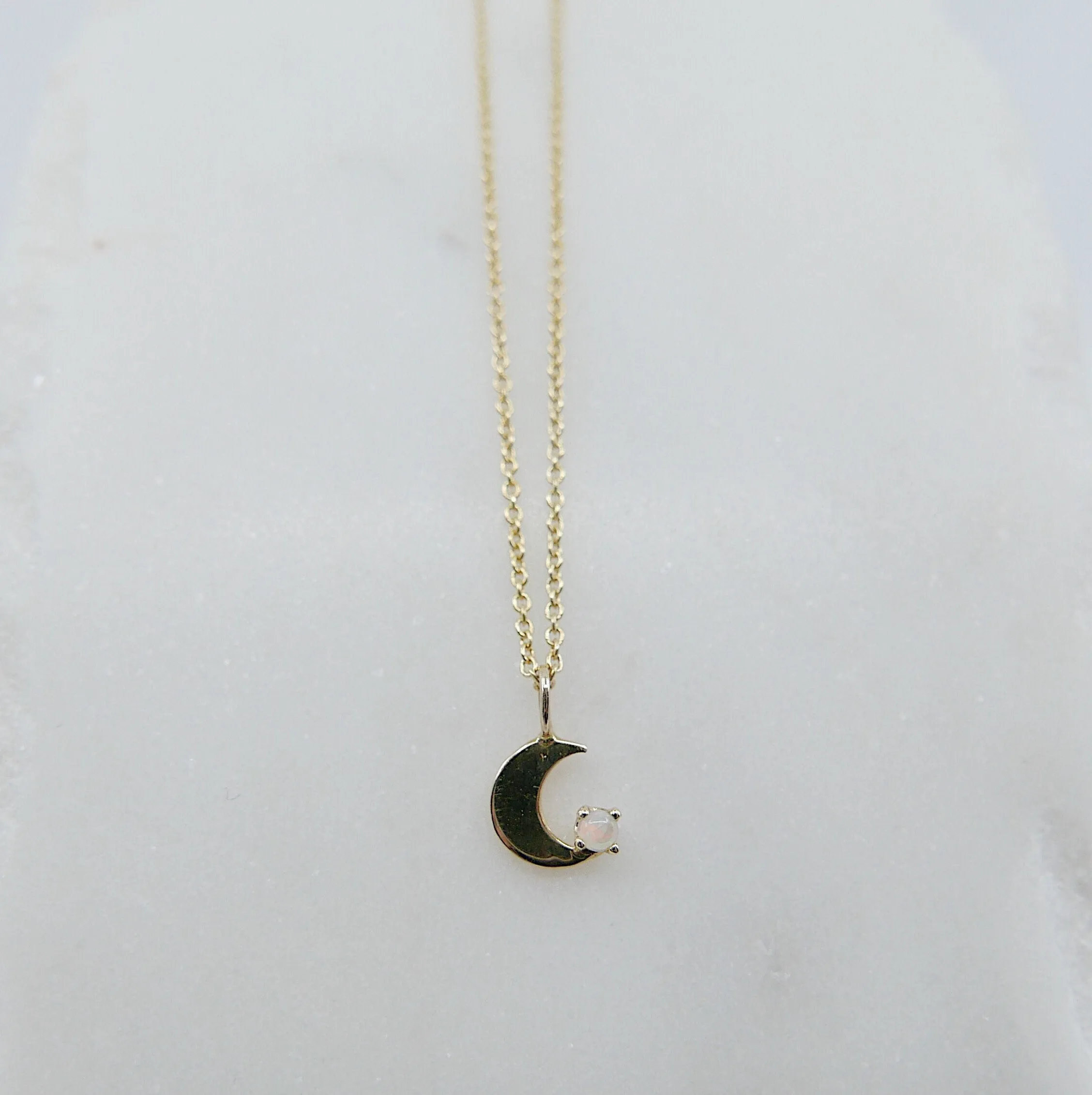 Crescent Opal Necklace