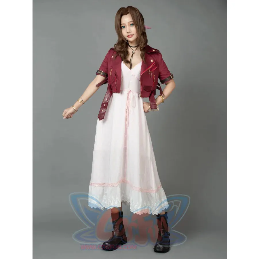 Crisis Core - Final Fantasy VII Aerith Gainsborough Cosplay Costume mp005508