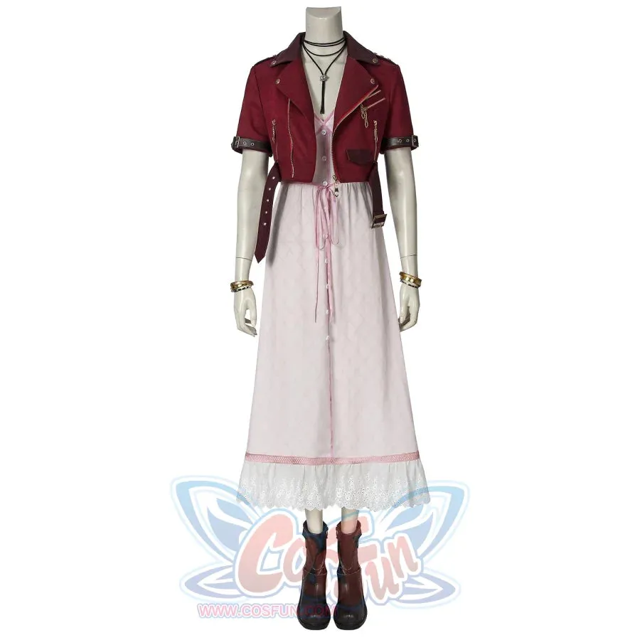 Crisis Core - Final Fantasy VII Aerith Gainsborough Cosplay Costume mp005508