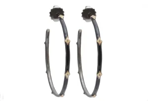 Crivelli Enamel Hoop Earrings