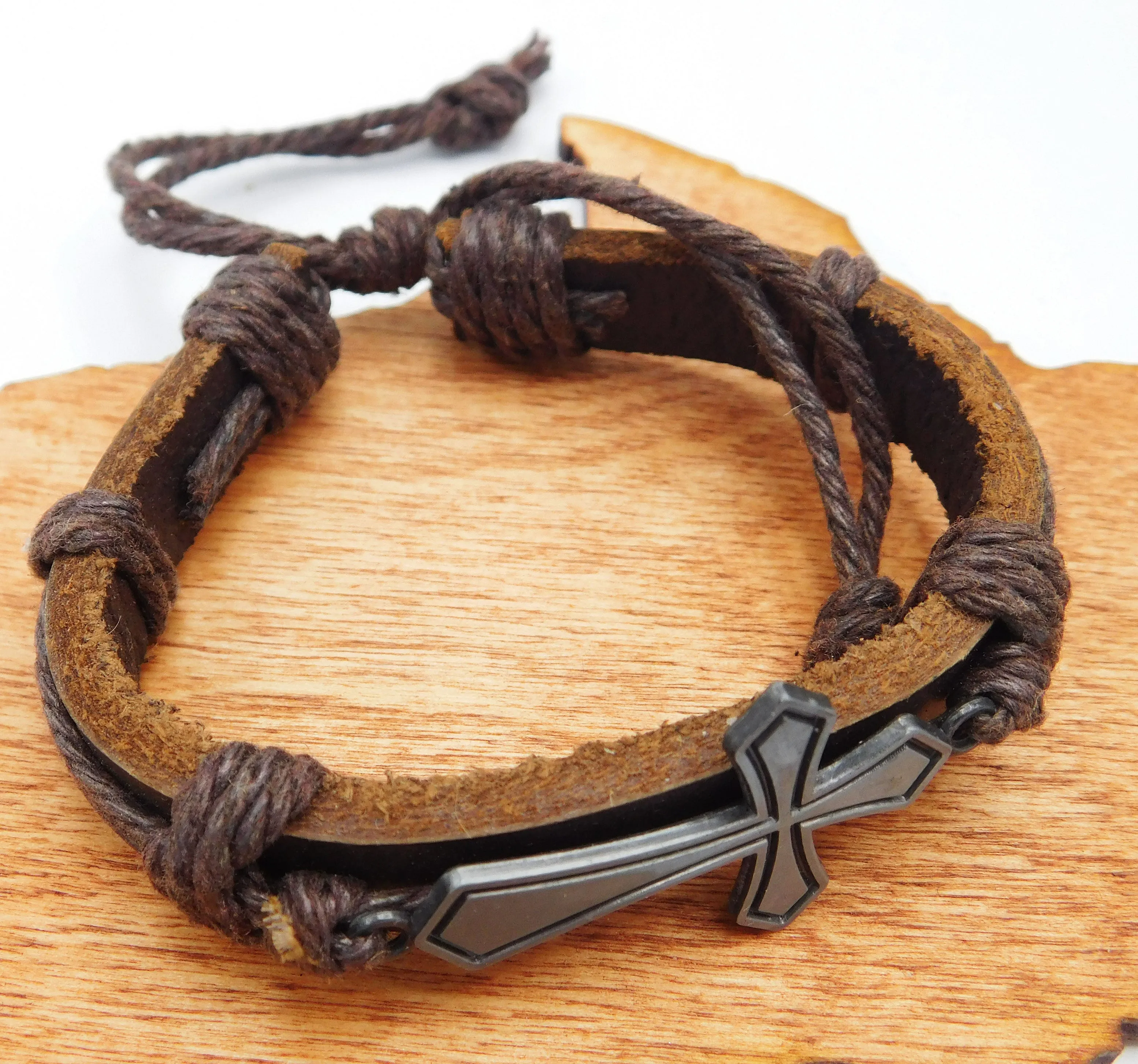 Cross Bracelet Gift Ideas Christian Leather Jewelry