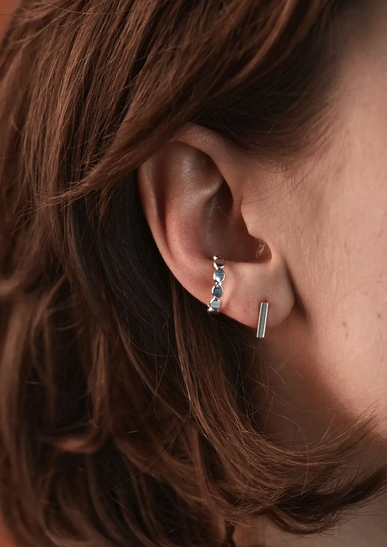 Crushing it Ear Cuff Silver