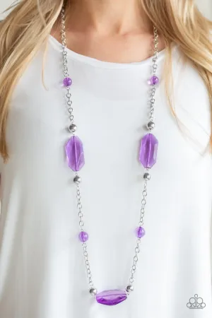 Crystal Charm Purple Paparazzi Necklace
