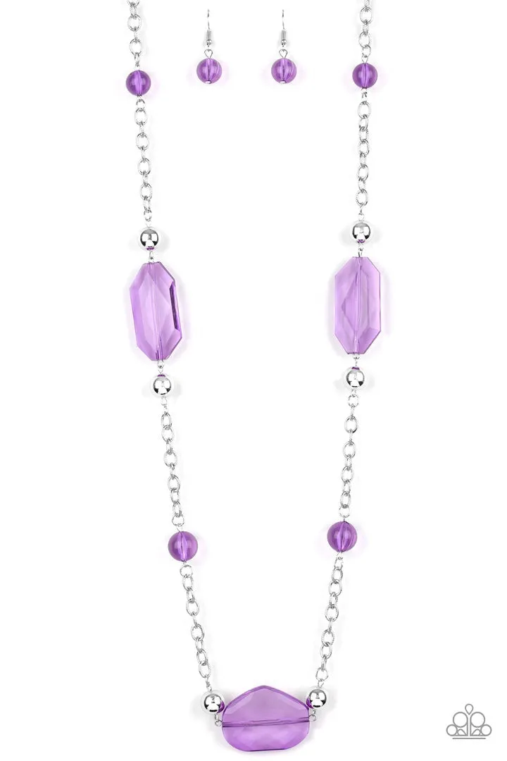 Crystal Charm Purple Paparazzi Necklace