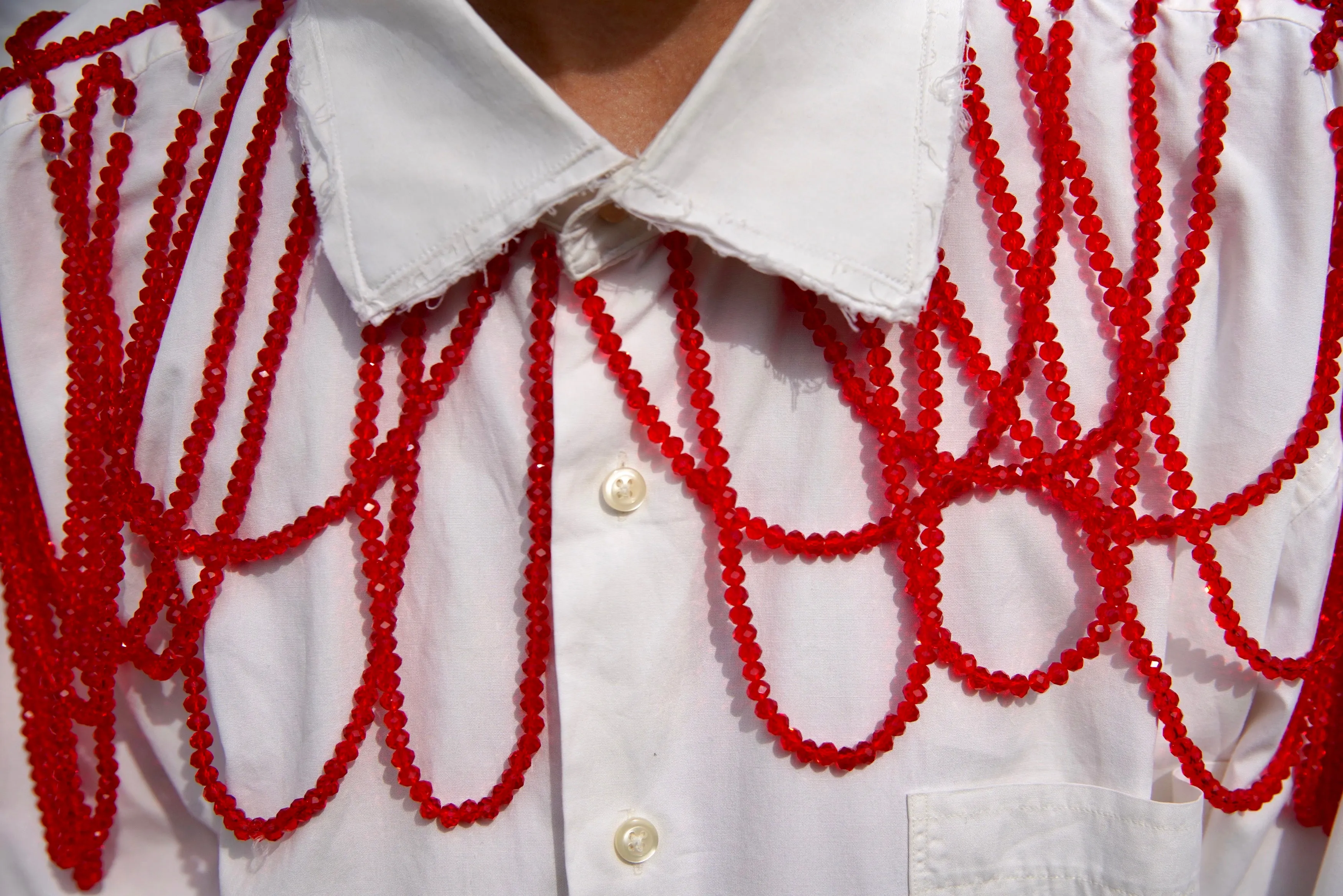CRYSTAL NECKLACE REIMAGINED SHIRT