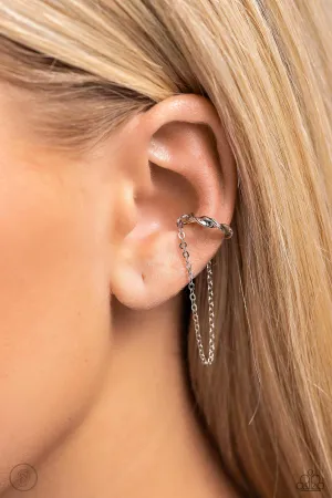 CUFF Hanger - Silver - Bar and Chain Paparazzi Ear Cuff Earrings