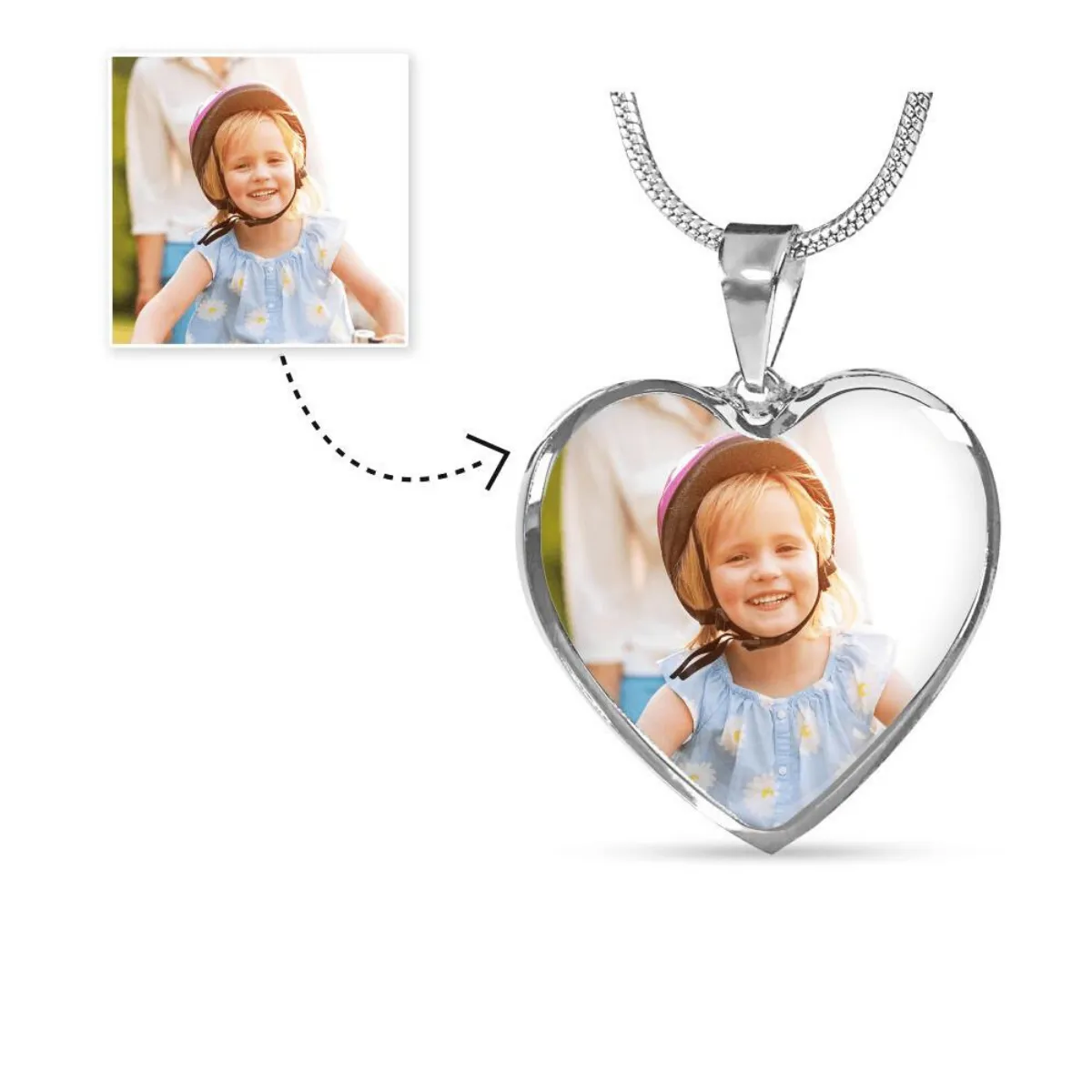 Custom Engravable Heart Luxury Necklace- Adjustable