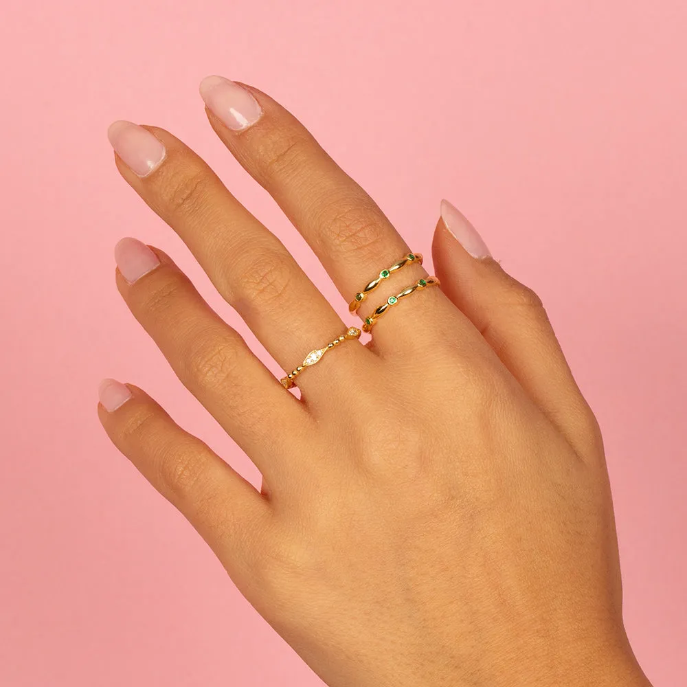 CZ Accented Ring