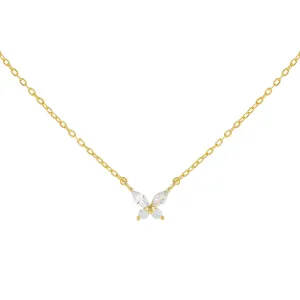 CZ Crystal Butterfly Necklace