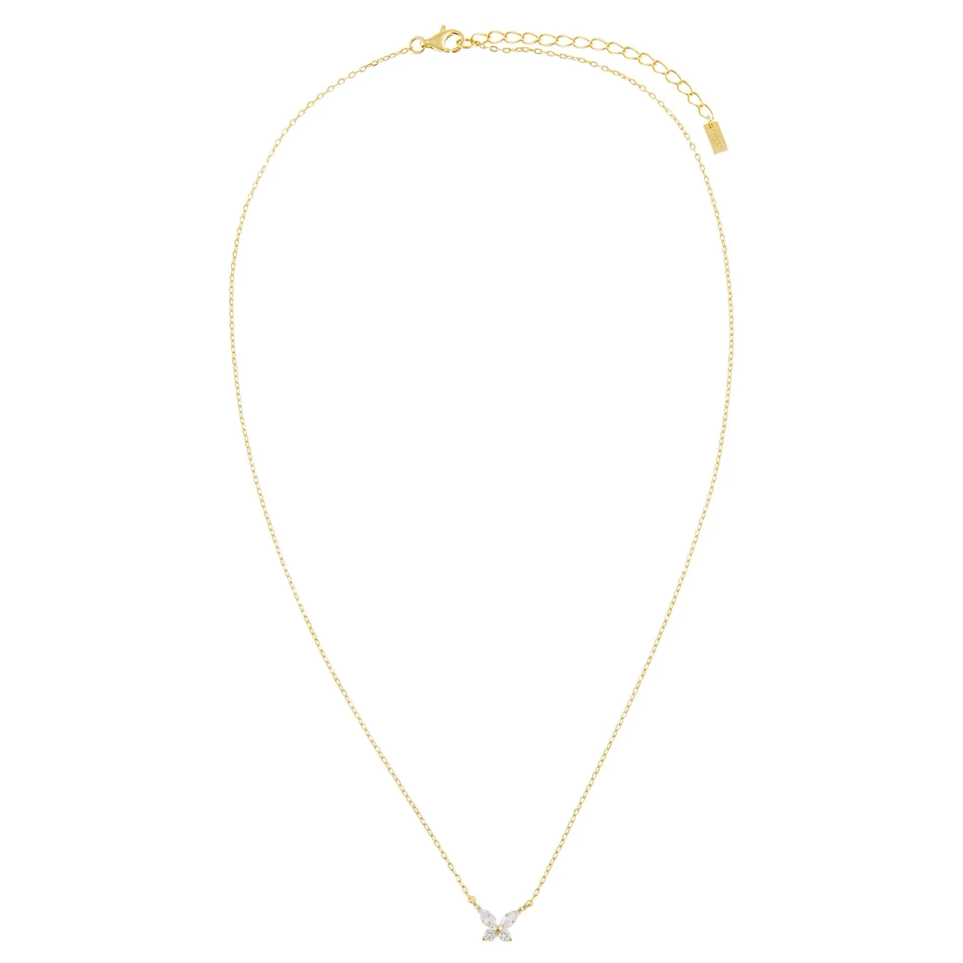 CZ Crystal Butterfly Necklace