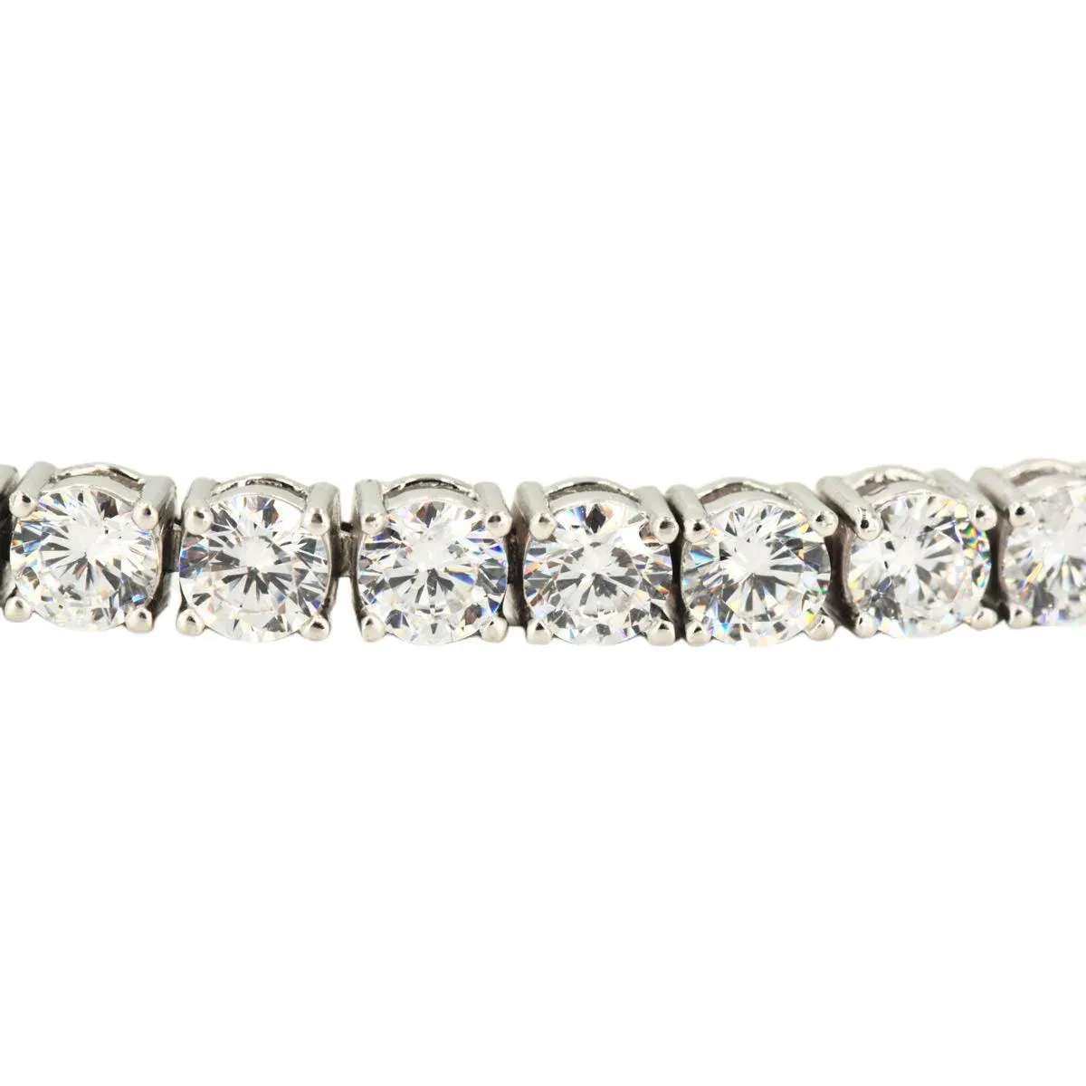 CZ SILVER TENNIS BRACELET 8" - 8.5"
