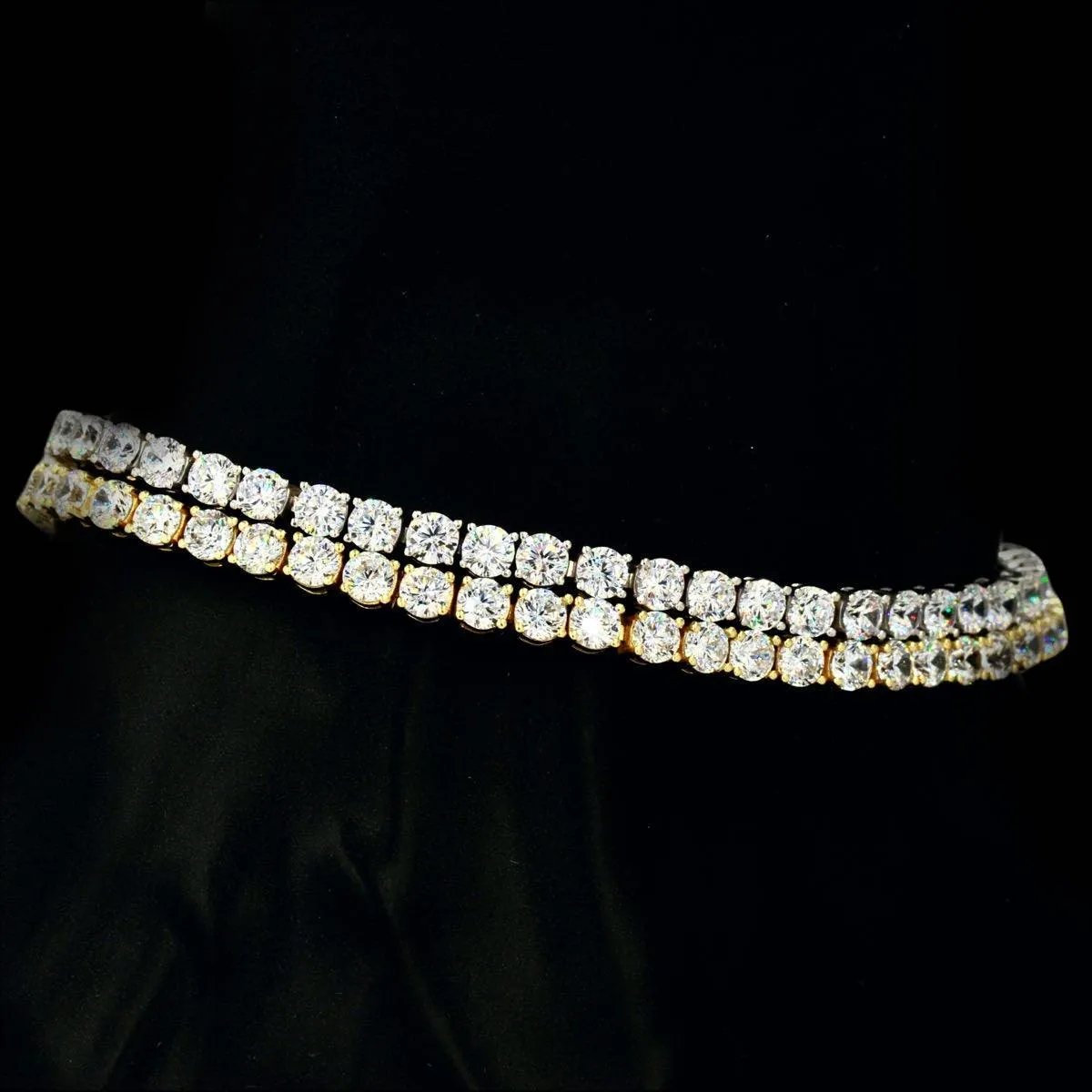 CZ SILVER TENNIS BRACELET 8" - 8.5"