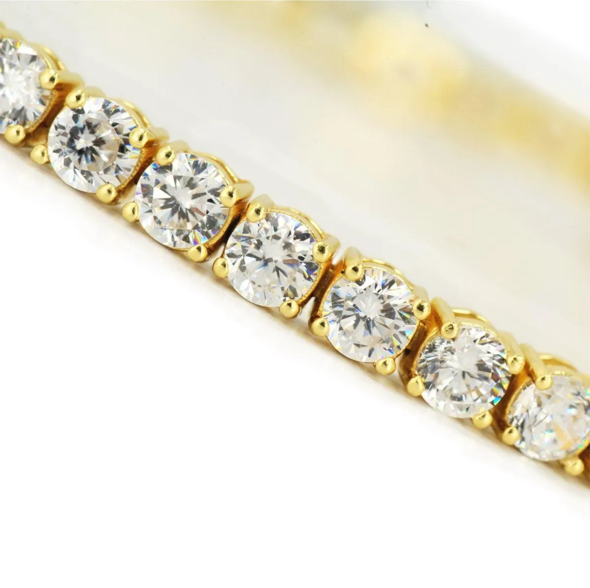 CZ SILVER TENNIS BRACELET 8" - 8.5"