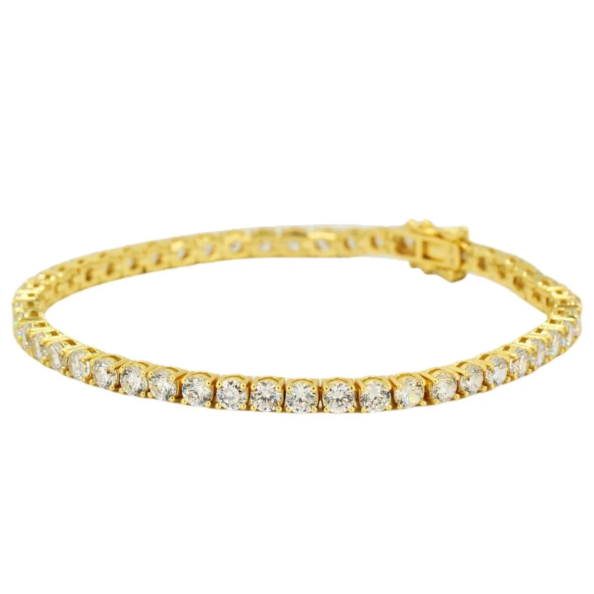 CZ SILVER TENNIS BRACELET 8" - 8.5"