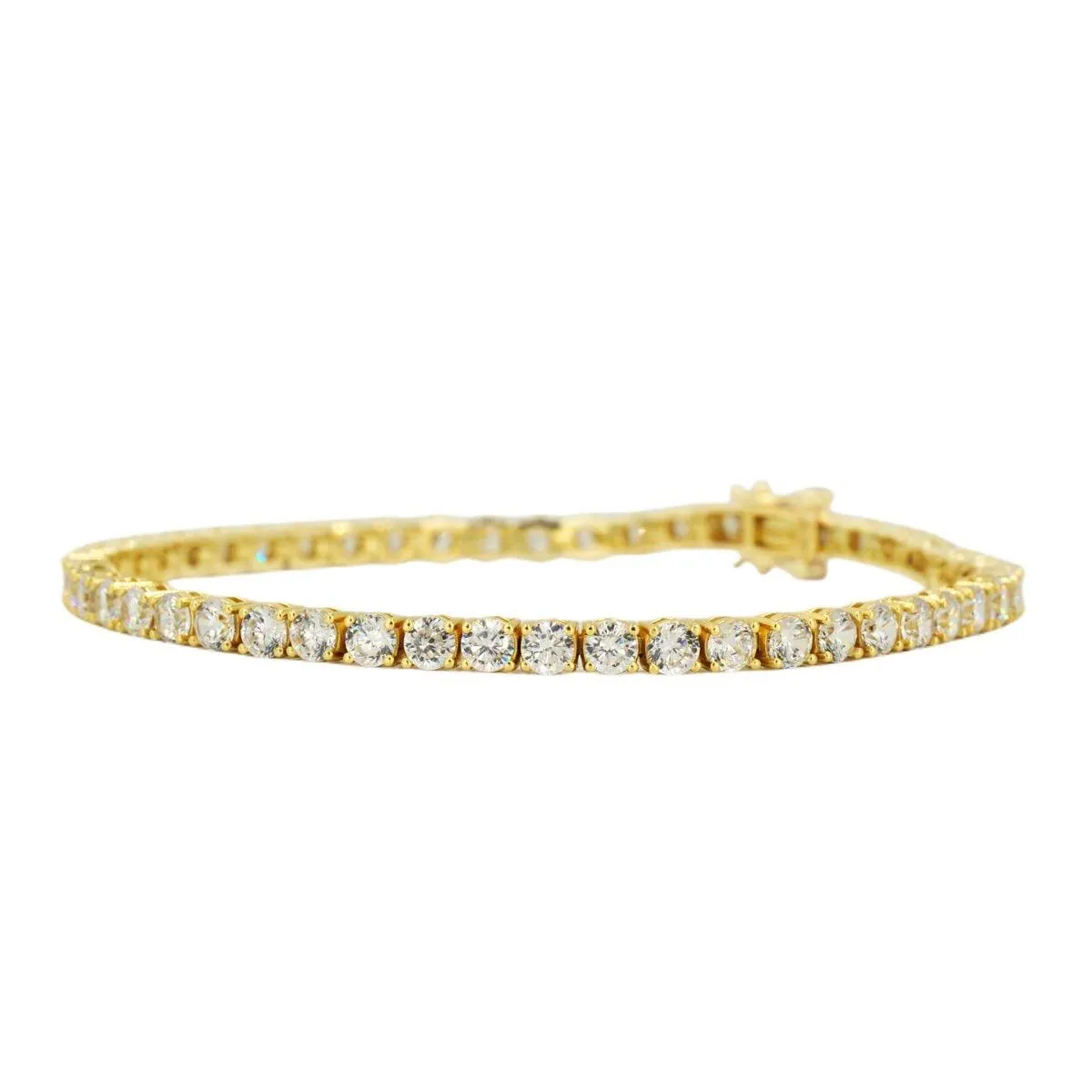 CZ SILVER TENNIS BRACELET 8" - 8.5"