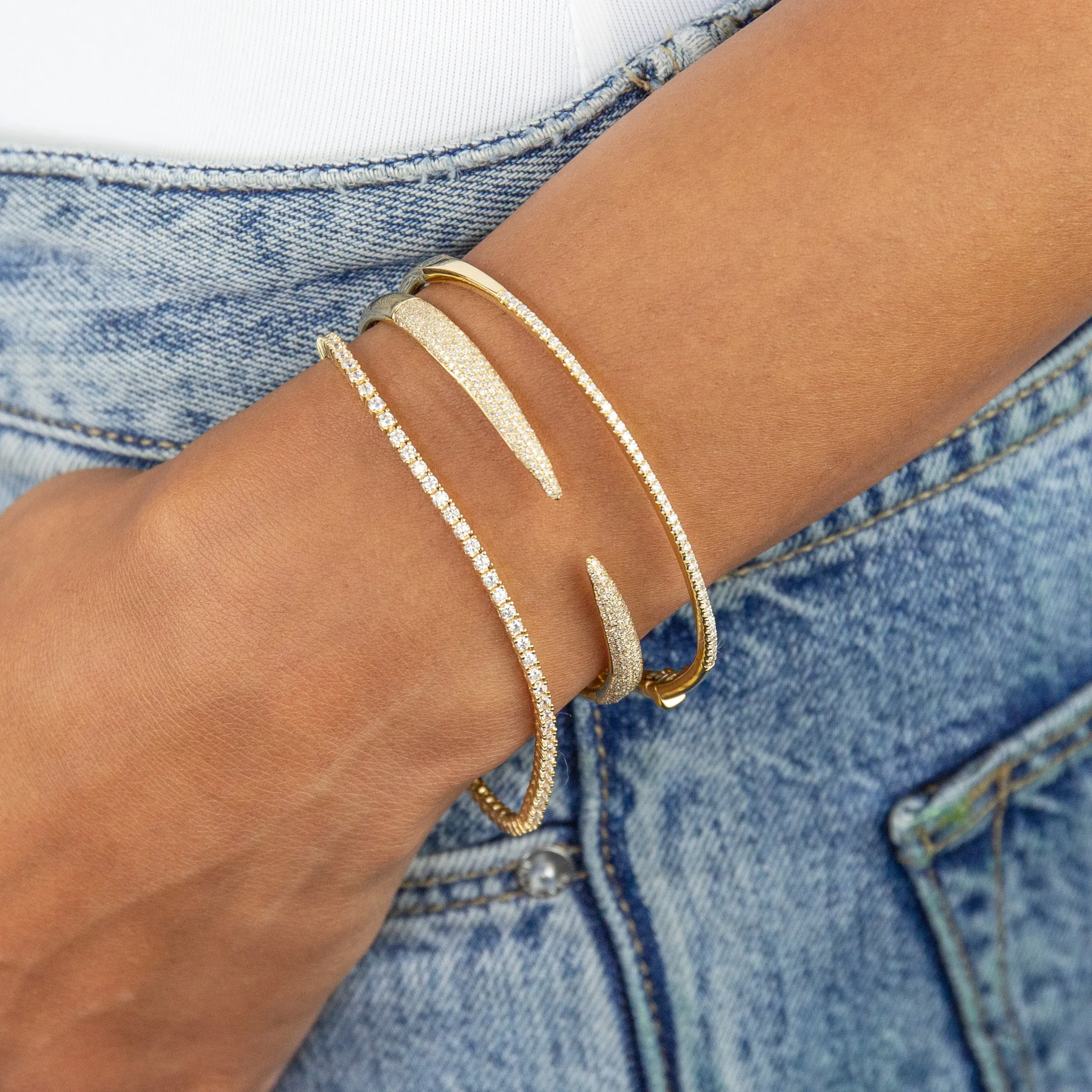 CZ Tennis Bracelet 14K