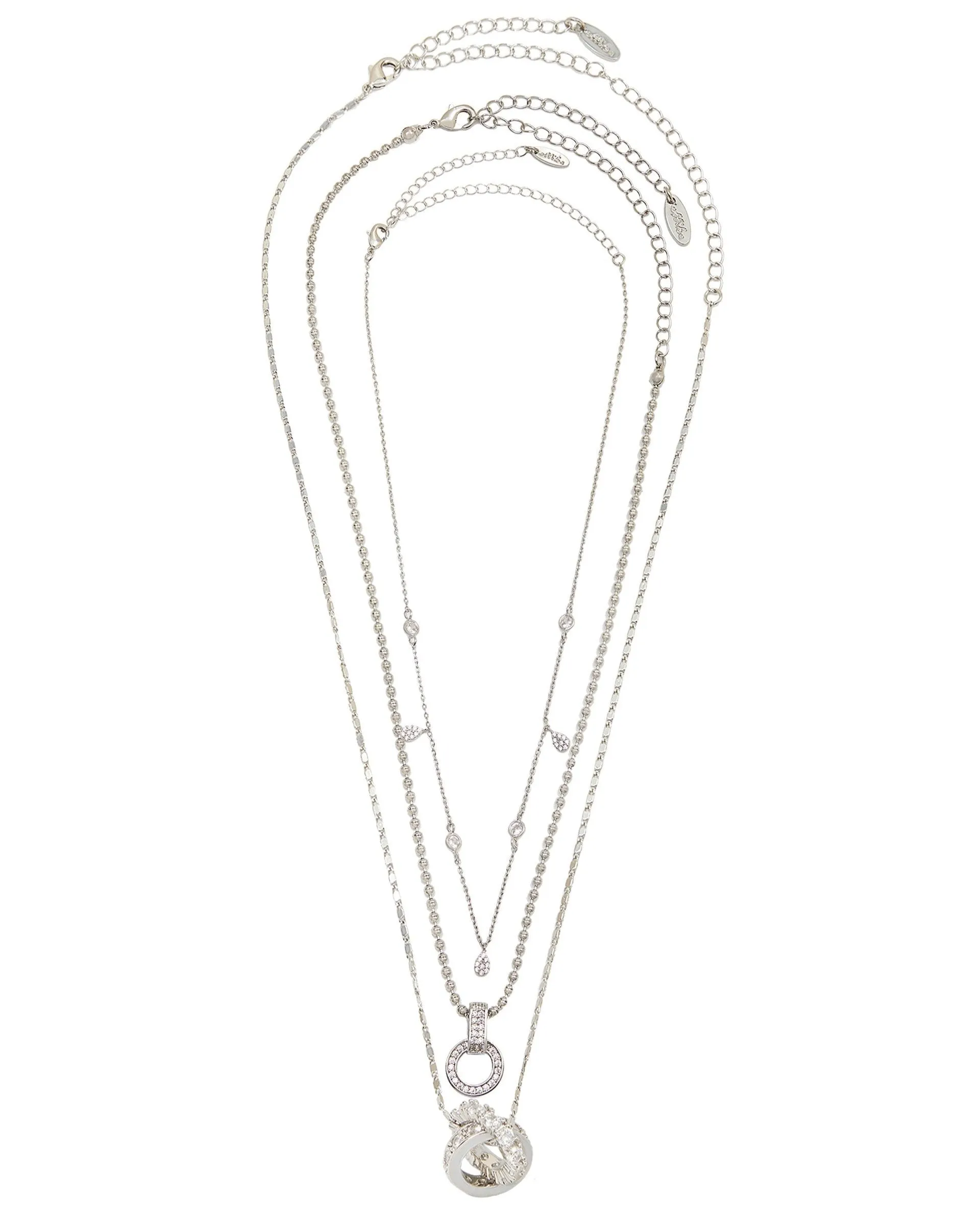 Dainty Crystal Trio Necklace Set